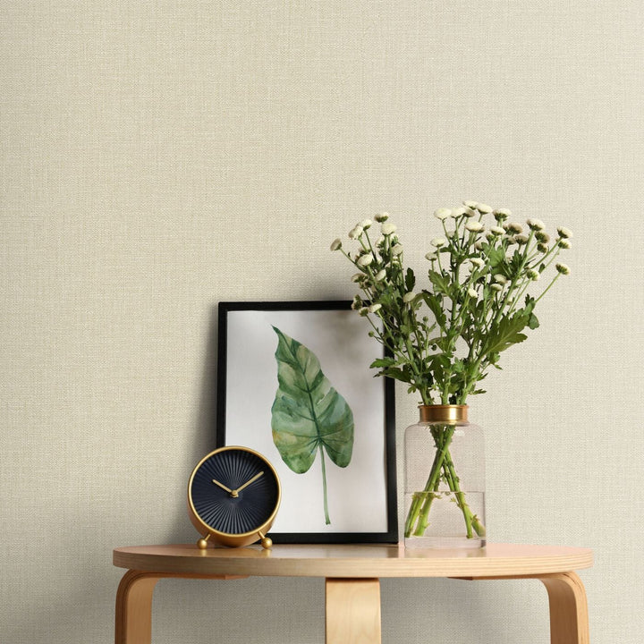 1.06x10m, Plain wallpapers with matt texture, cream - 1414043