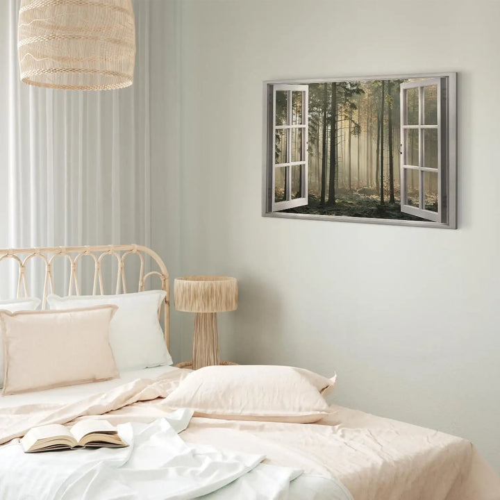 Kanva ar skatu uz mežu no loga - Kluss mežs (x 1), 125009