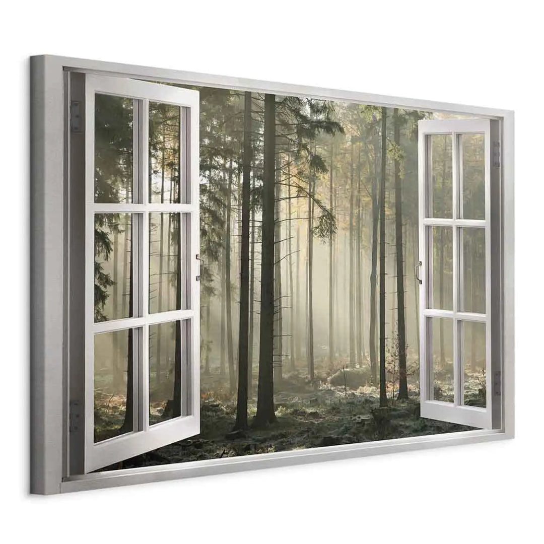 Kanva ar skatu uz mežu no loga - Kluss mežs (x 1), 125009
