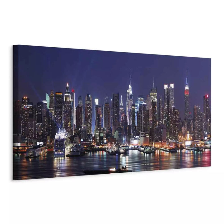Kanva ar lielpilsētu naktī - Nakts dzīve Ņujorkā, 149076