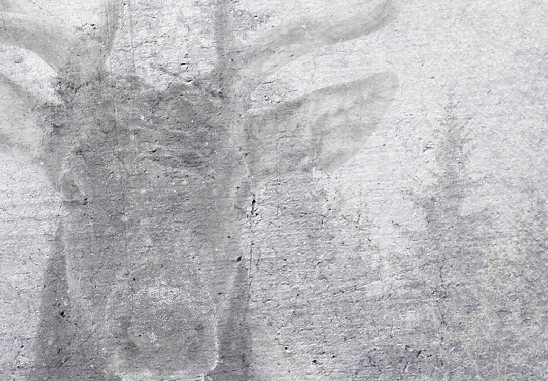 Lētas fototapetes – Briedis (gaiši pelēkos toņos), 138380 G-ART
