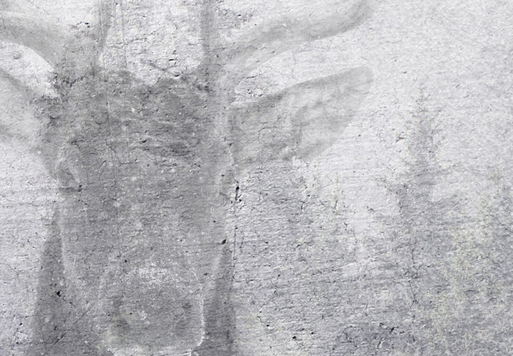 Lētas fototapetes – Briedis (gaiši pelēkos toņos), 138380 G-ART