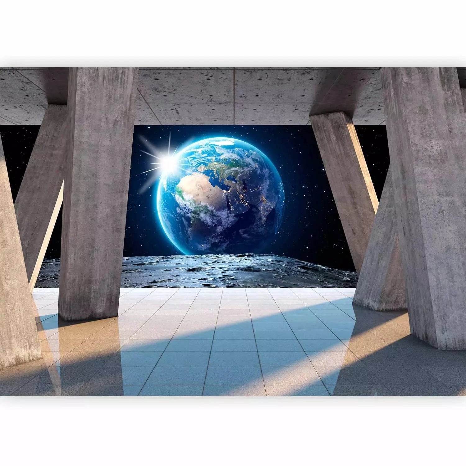 3D fototapetes ar kosmosu - Pastaiga uz Mēness, 72514 Tapetenshop.lv