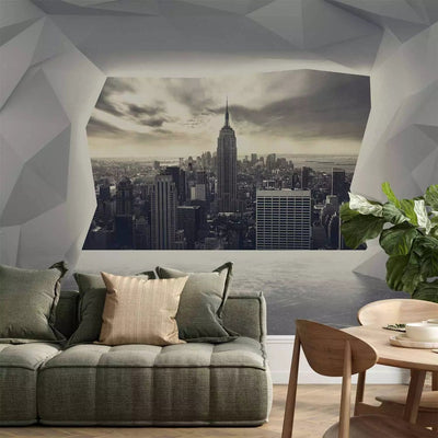  Wall Murals with an unusual view of New York from your room, gray g-art