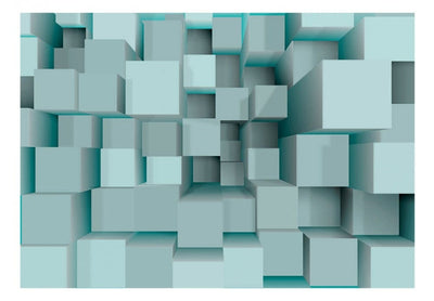 3D fototapetes ar perspektīvu 97063 Puzzle zilā krāsā G-ART