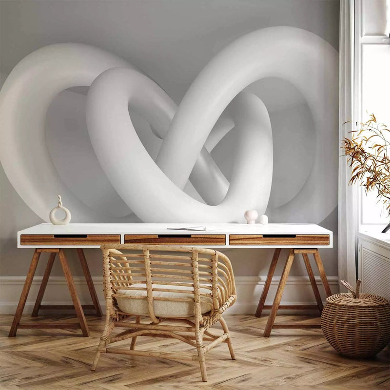 3D Wall Murals with perspective - White wave - 97038 - buy online G-ART