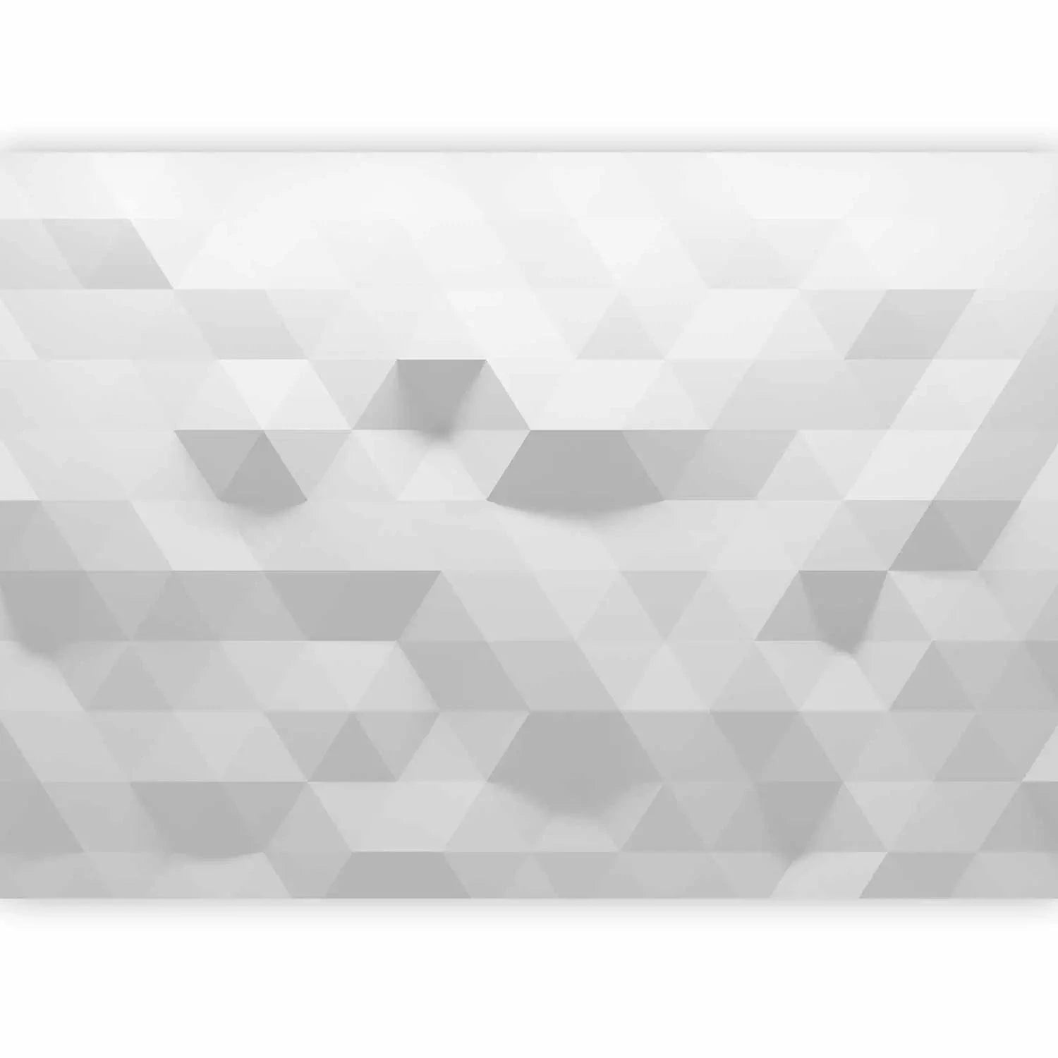 3D fototapetes ar perspektīvu pelēkā krāsā - Trijstūru harmonija, 95898 Tapetenshop.lv