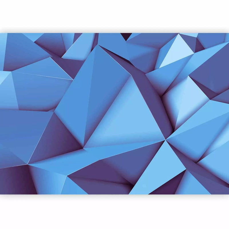 3D fototapetes - Abstrakta ģeometriska 3d ilūzija - kompozīcija zilā G-ART