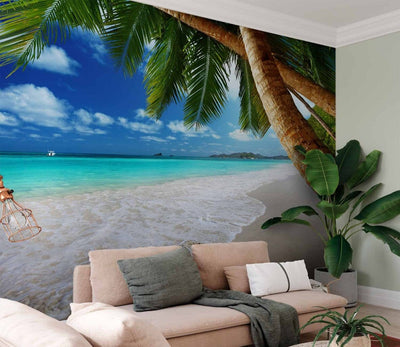 Cheap Wall Murals with the ocean - tropical island - 400x250 cm g -art