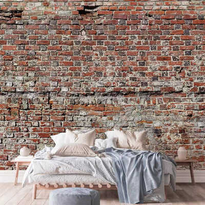 Cheap wide Wall Murals with brick wall, red-brown (500x280 cm) G-ART