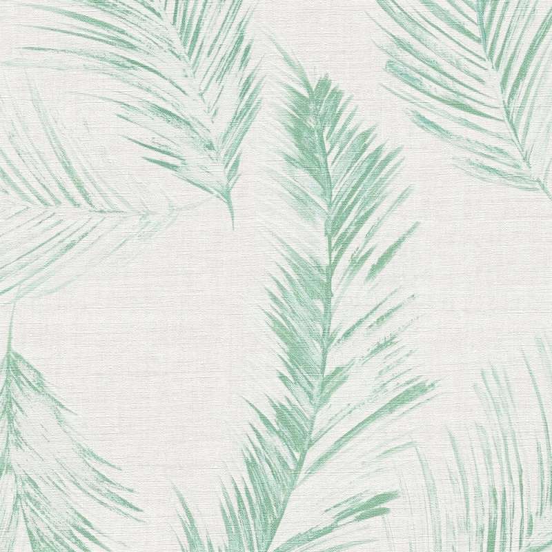 Wallpaper with feathers in watercolor style - blue, green, 1275064