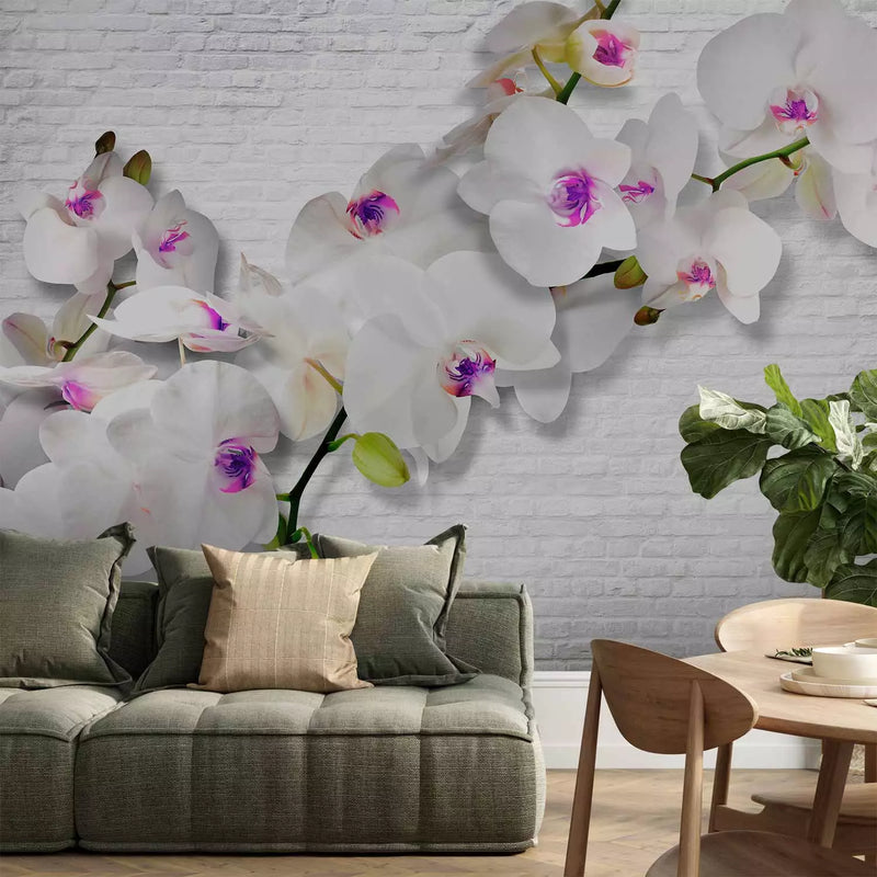 Wall Murals 61847 wall with orchids II