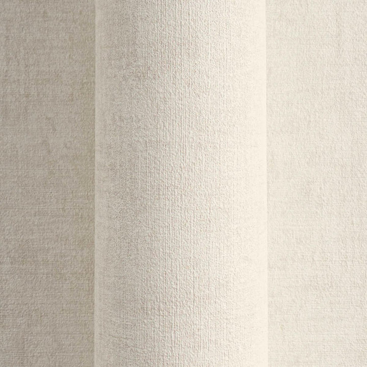 Plain non-woven wallpaper with natural linen texture | cream - 3007652