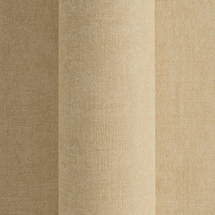 Plain non-woven wallpaper with natural linen texture | beige - 3007653