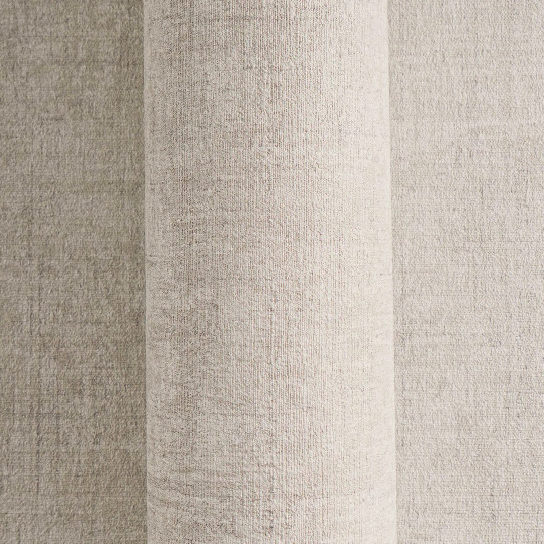 Plain non-woven wallpaper with natural linen texture | gray - 3007654
