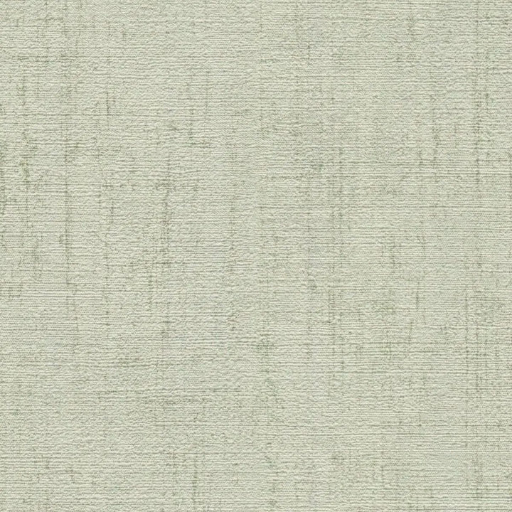 Plain non-woven wallpaper in light sage green with a fine linen texture - 3007656