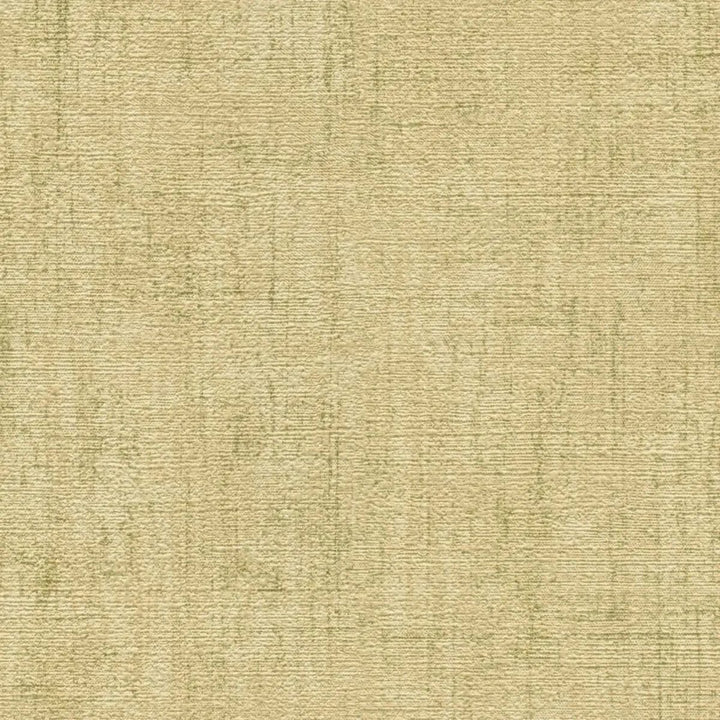 Plain non-woven wallpaper with natural linen texture | greenish yellow - 3007657