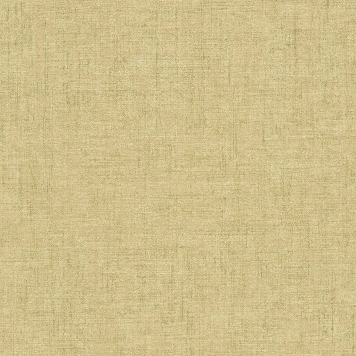 Plain non-woven wallpaper with natural linen texture | greenish yellow - 3007657