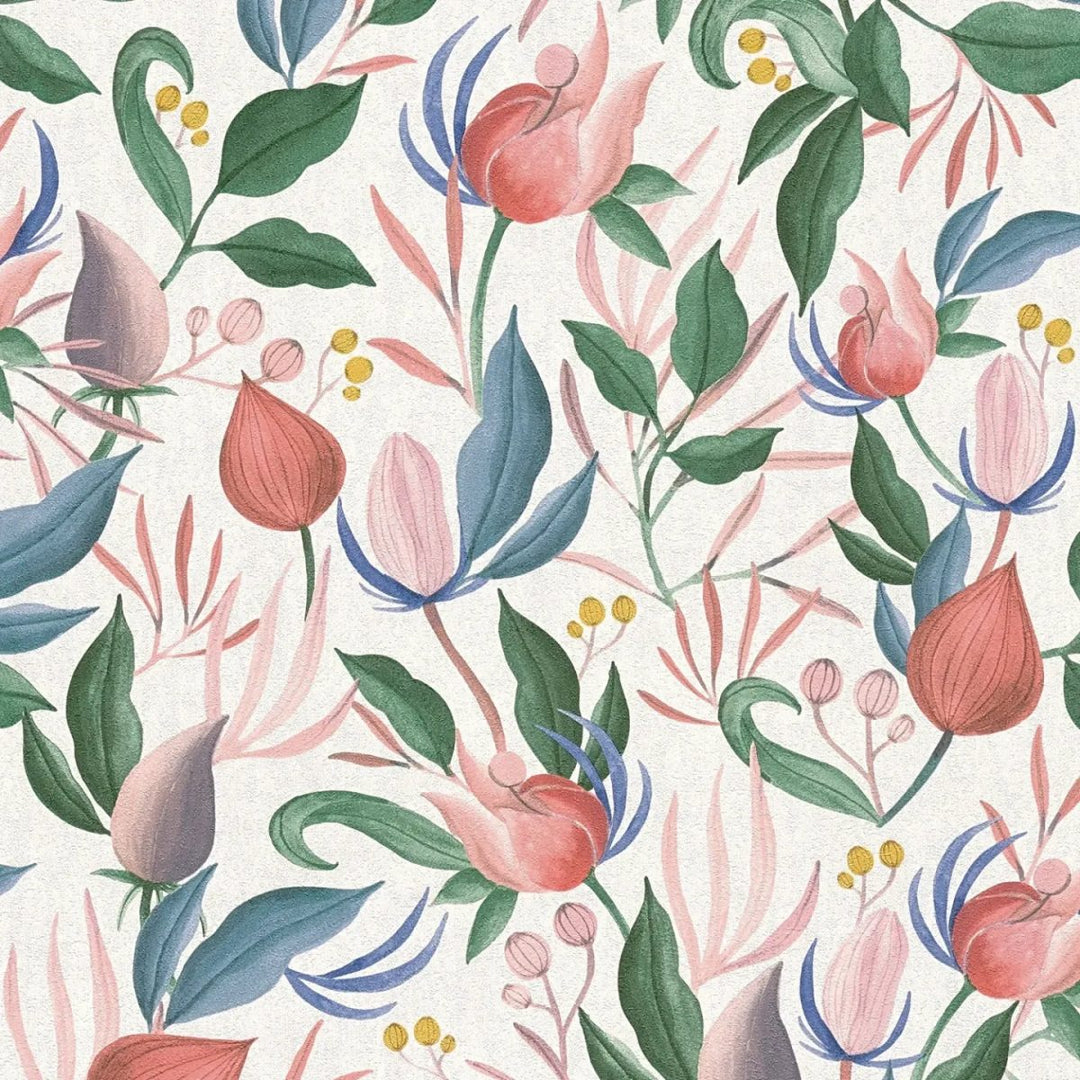 Neaustas tapetes rotaļīgās krāsās ar augļiem | daudzkrāsainas - 3010141