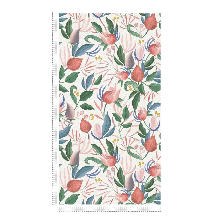 Neaustas tapetes rotaļīgās krāsās ar augļiem | daudzkrāsainas - 3010141