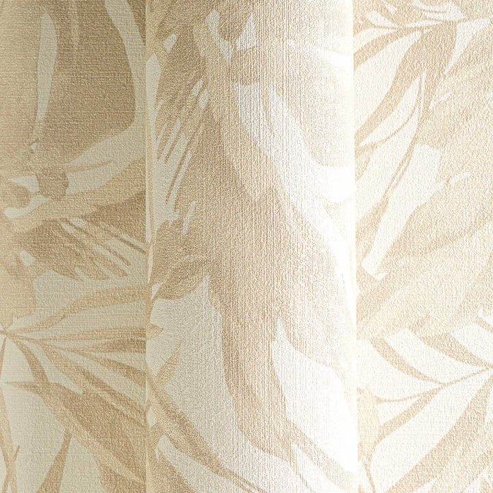 Wallpaper with palm tree motif in soft shades with light texture - beige, cream - 3010147