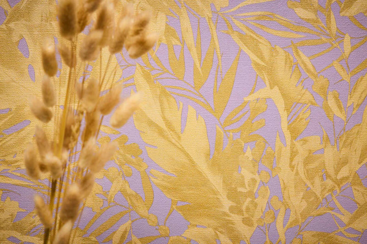 Matte non-woven wallpaper with exotic jungle motif and light texture - 3010151