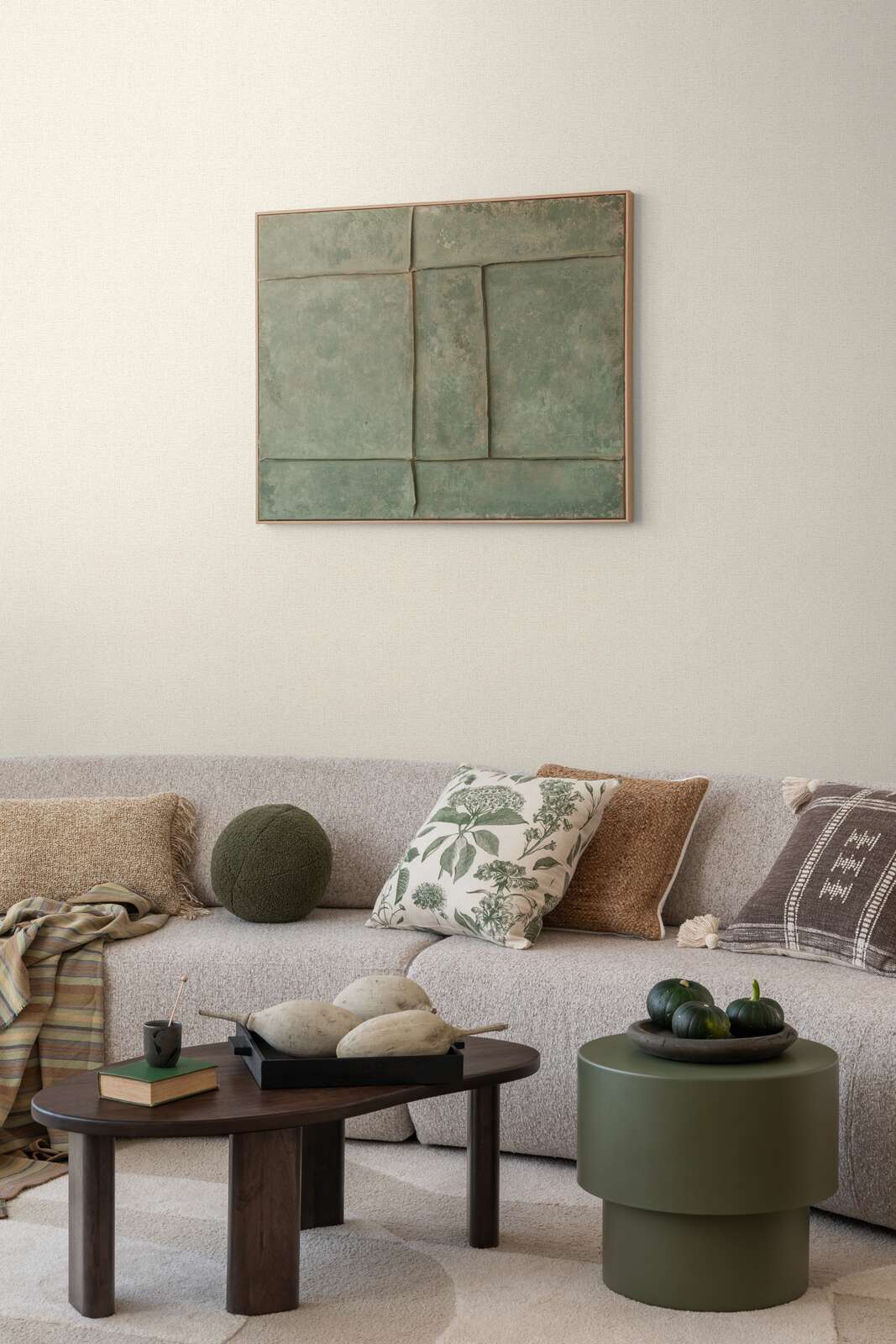 Neaustas tapetes ar maigu virsmas tekstūru | silti baltā, krēmkrāsā, zelta - 3010174