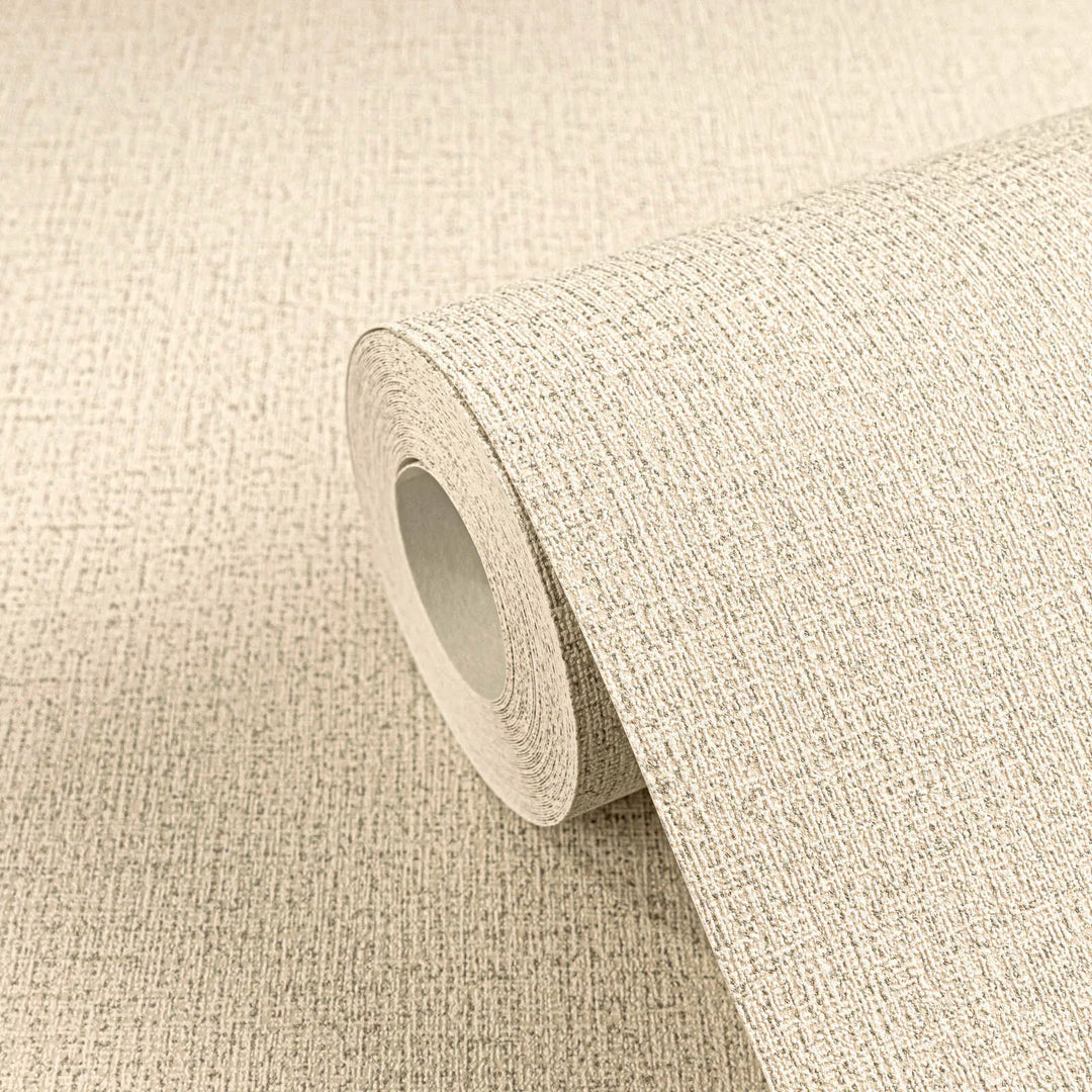 Stilīgas neaustas tapetes ar vieglu tekstūru | smilškrāsa, zelta - 3010175