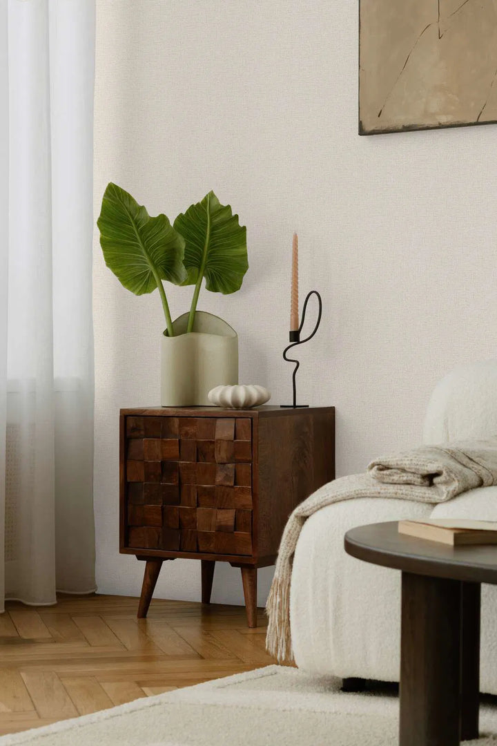 Neuzkrītošas neaustas vienkrāsainas tapetes ar maigu spīdumu - 3010201