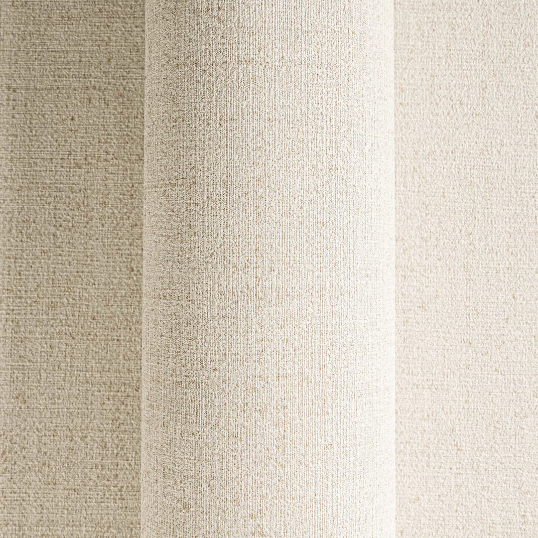 Delikātas vienkrāsainas tapetes ar elegantu, mirdzošu tekstila izskatu siltā, krēmkrāsā tonī - 3010207