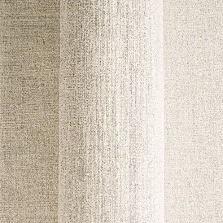 Delikātas vienkrāsainas tapetes ar elegantu, mirdzošu tekstila izskatu siltā, krēmkrāsā tonī - 3010207