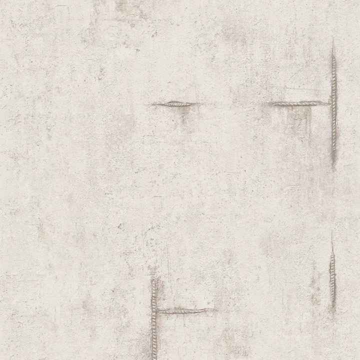 Neaustas tapetes ar betona izskatu un maigu vintāža šarmu | gaiši pelēkā - 3010503