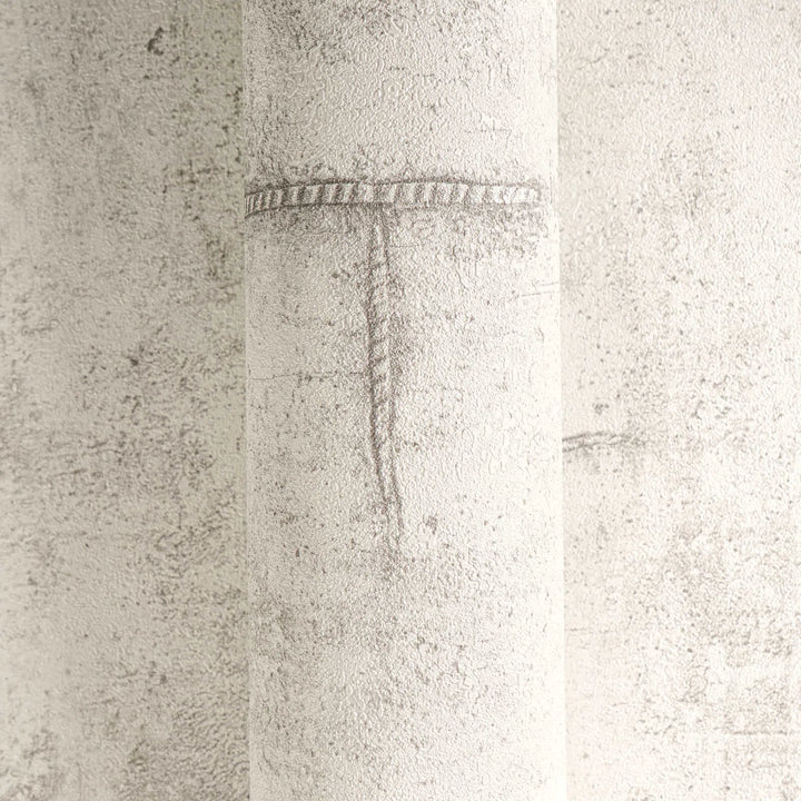Neaustas tapetes ar betona izskatu un maigu vintāža šarmu | gaiši pelēkā - 3010503