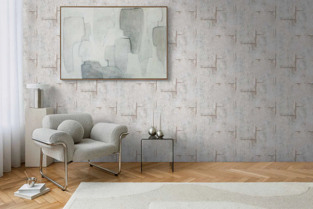 Neaustas tapetes modernam industriālajam stilam | pelēkā - 3010504