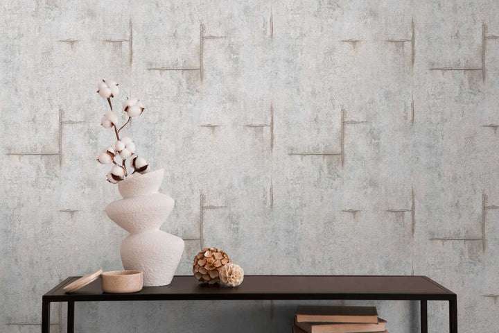 Neaustas tapetes modernam industriālajam stilam | pelēkā - 3010504