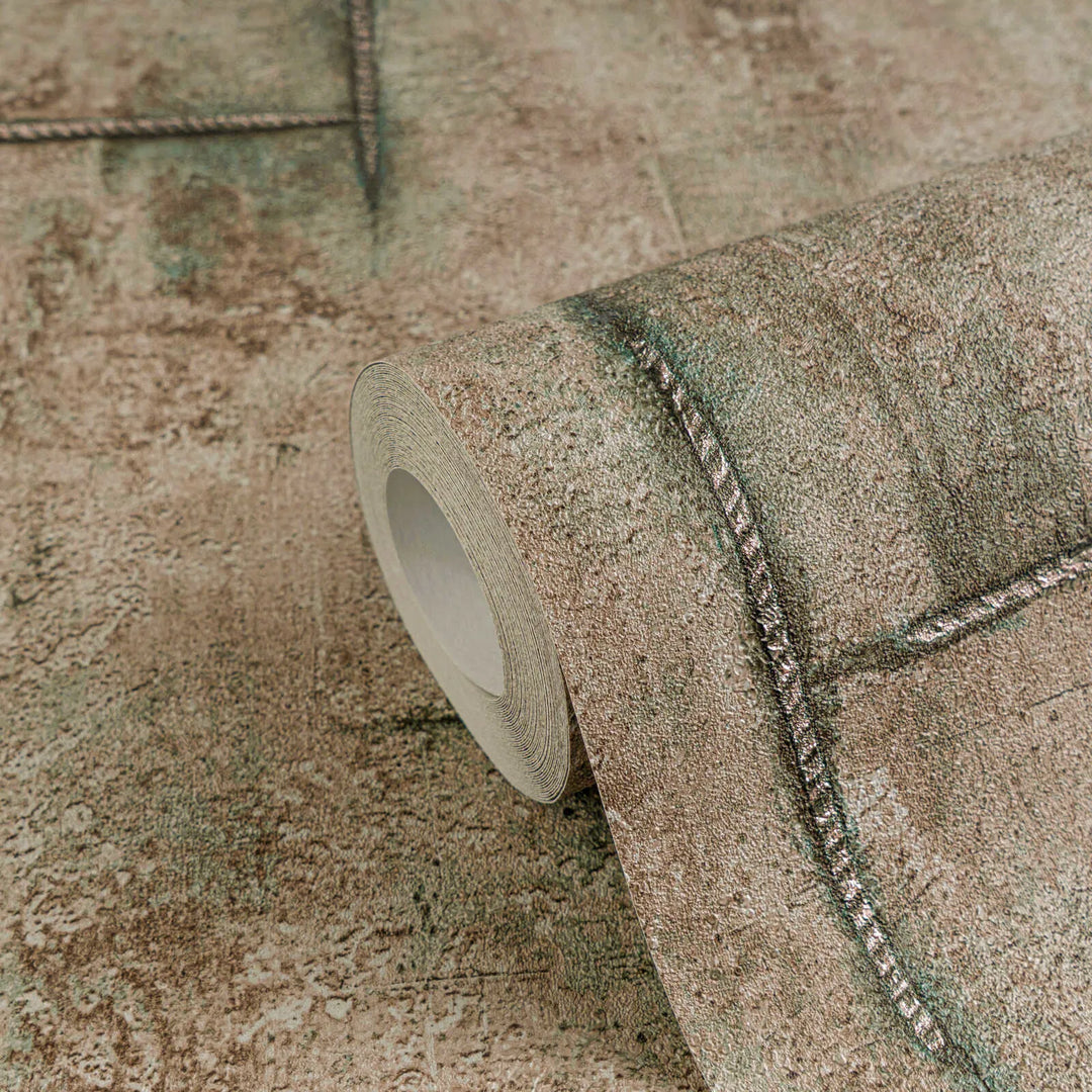 Neaustas tapetes modernam industriālajam stilam | tumši brūnā - 3010506