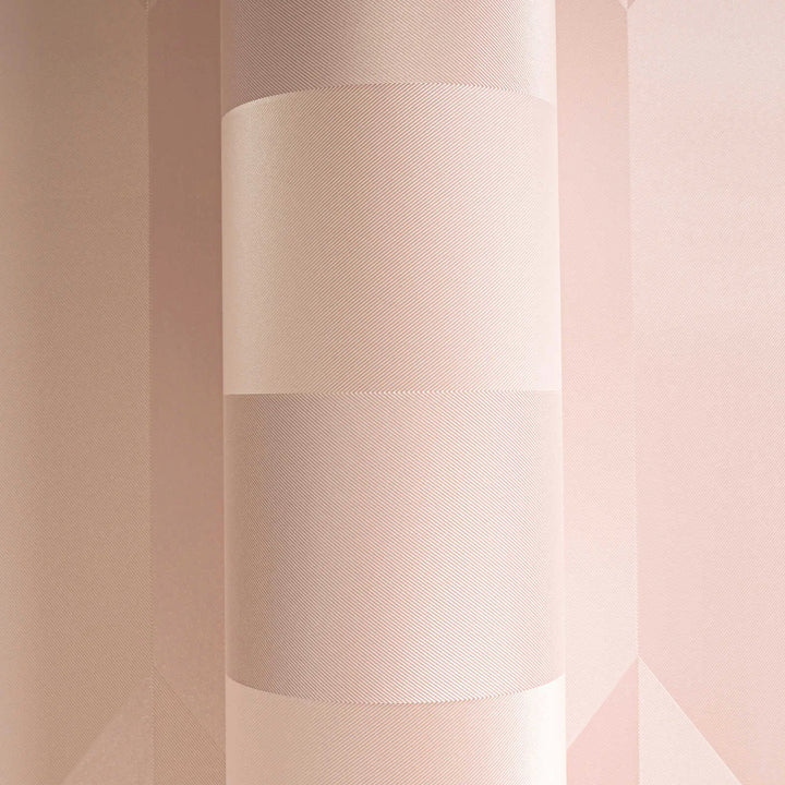 Neaustas tapetes ar modernu, spīdīgu dimantu rakstu - rozā - 3010516