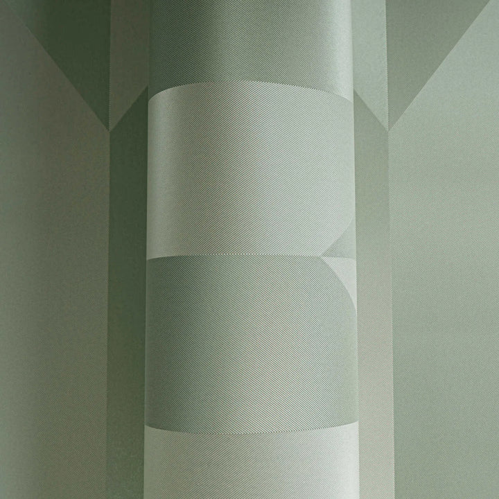 Neaustas tapetes ar mirdzošu dimantu rakstu un stilīgu dziļuma efektu | zaļā - 3010520