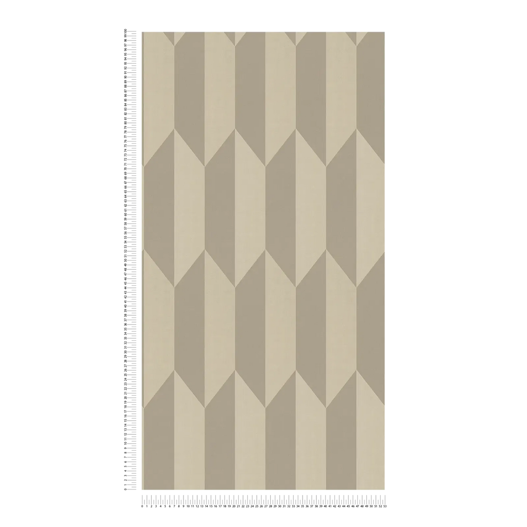 Tapetes ar mirdzošu ģeometrisku rakstu | zeltā krāsā - 3010521