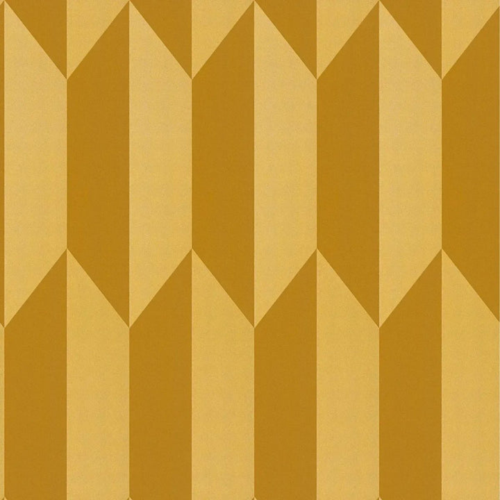 Neaustas tapetes ar spīdīgu retro rakstu košās krāsās – zelta - 3010522