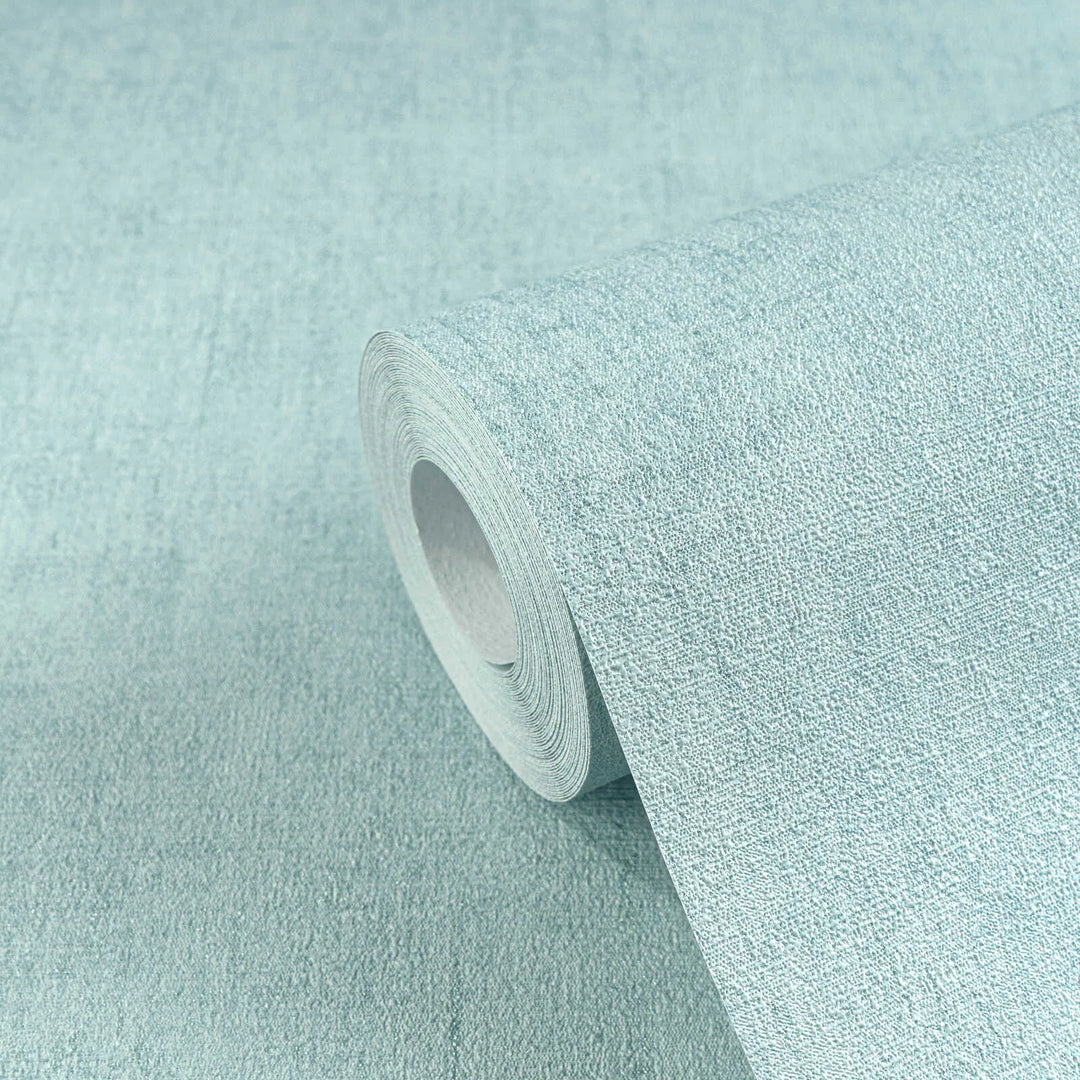 Neaustas tapetes ar smalku lina tekstūru | zilā - 3011064