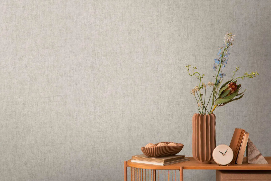 Neaustas tapetes ar smalku austu izskatu | pelēkā - 3011065