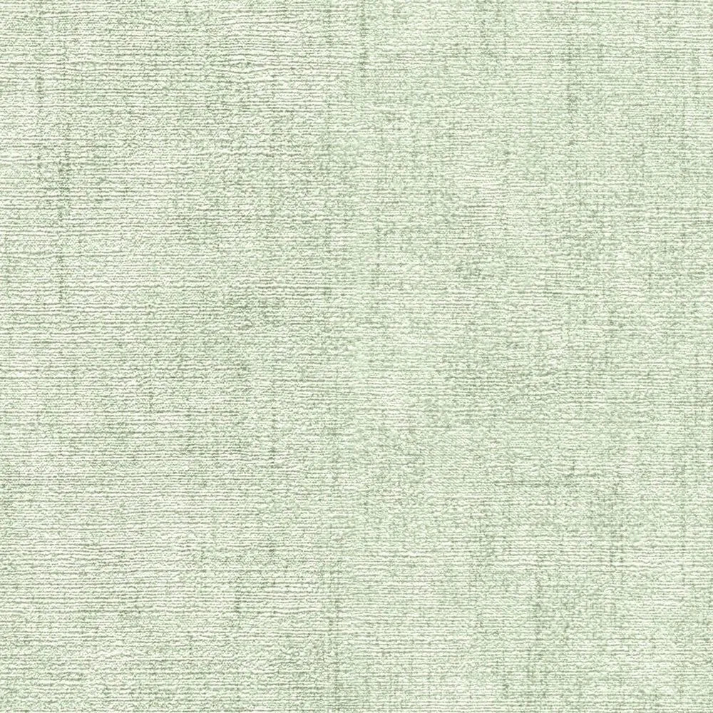 Non-woven wallpaper with a fine linen look | green - 3011073