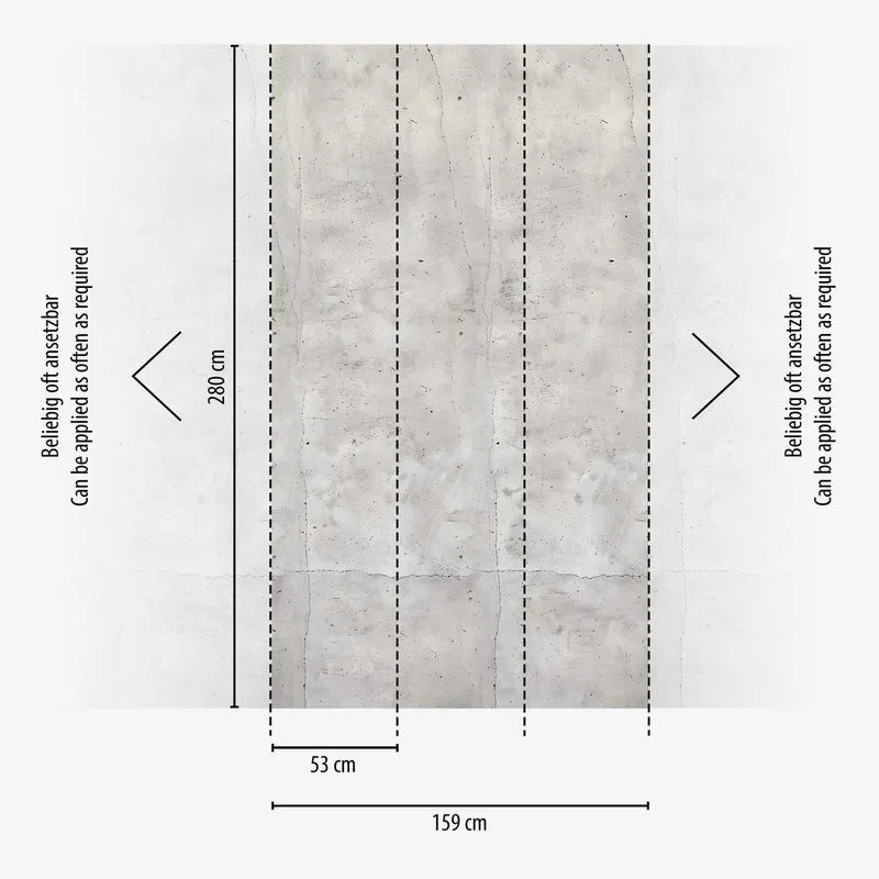 Dekoratīvas tapetes ar reālistisku betona izskatu pelēkā krāsā - 3012000