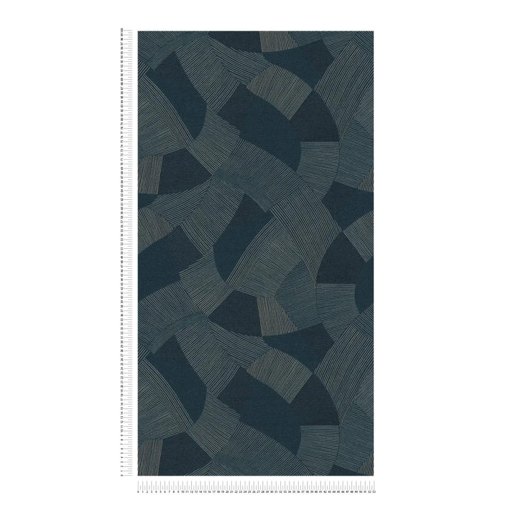 Abstract wallpaper with fine lines, slightly shiny | dark blue - 3012063