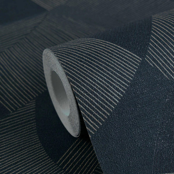 Abstract wallpaper with fine lines, slightly shiny | dark blue - 3012063