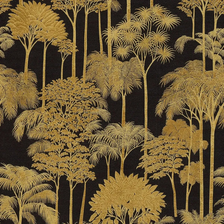 Neaustas tapetes ar mākslinieciski izstrādātu palmu fonu un intensīvu augu rakstu - 3012107