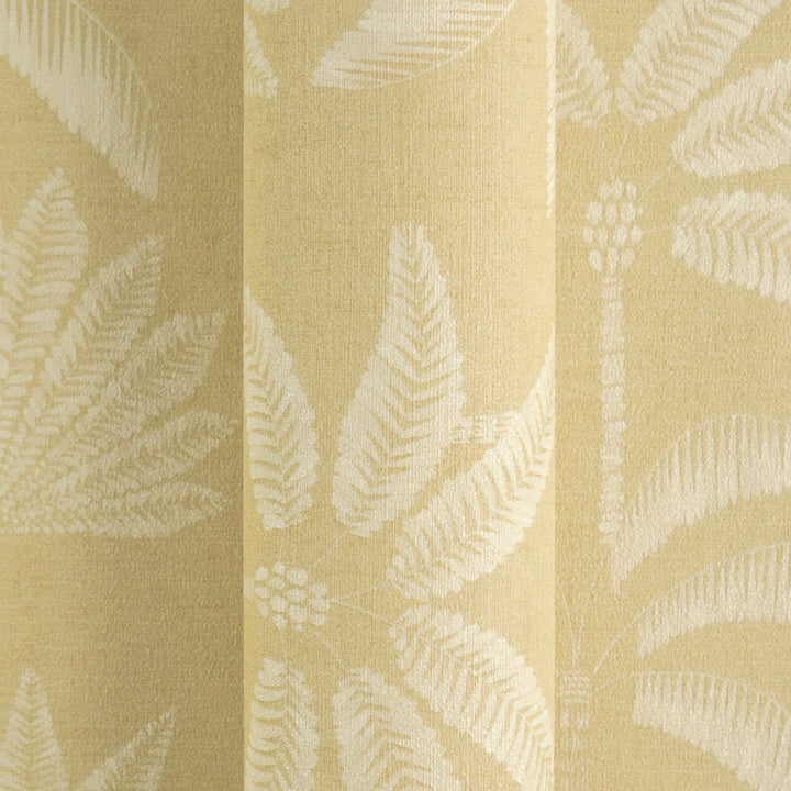 Wallpaper with nature motif and elegant, slightly shiny palm relief | beige - 3012122