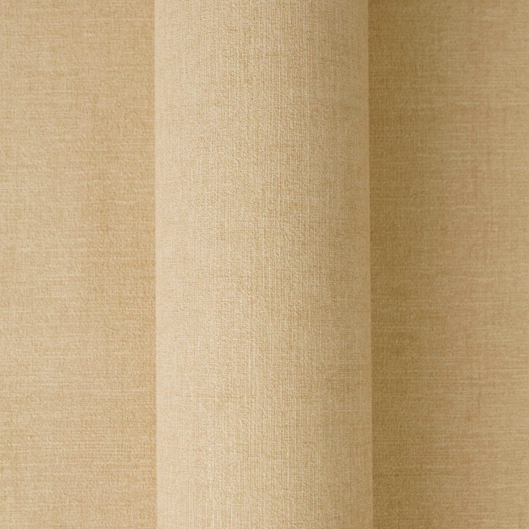 Harmonious, single-color wallpaper with a matte finish and fine texture | yellow-brown - 3012150