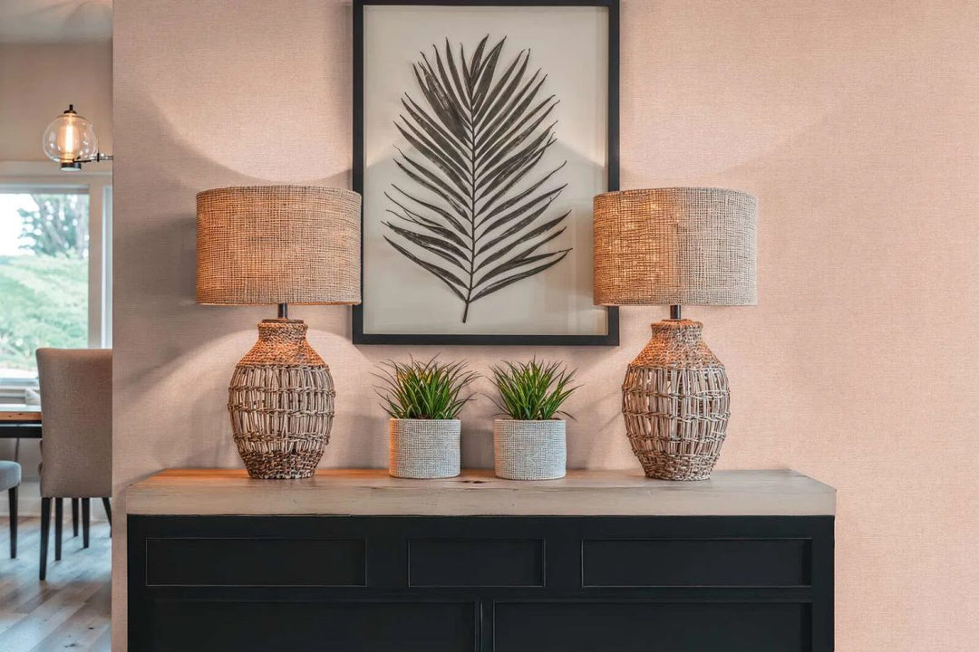 Plain wallpaper with a subtle texture | pink - 3012151